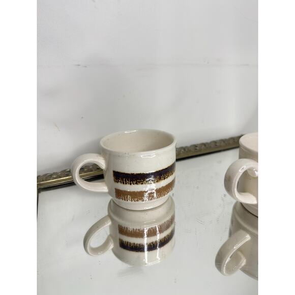 Vintage Bilton Stacking Mugs - Set of 2 - Made in England - 1970s Retro Bohemian - Picture 4 of 10